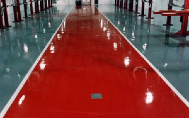 Red and Grey Floor